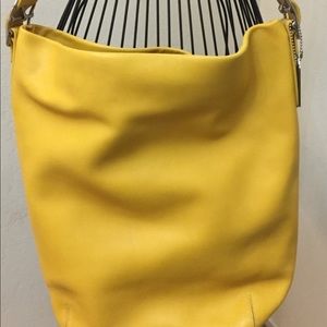 Coach vintage yellow feed bag style